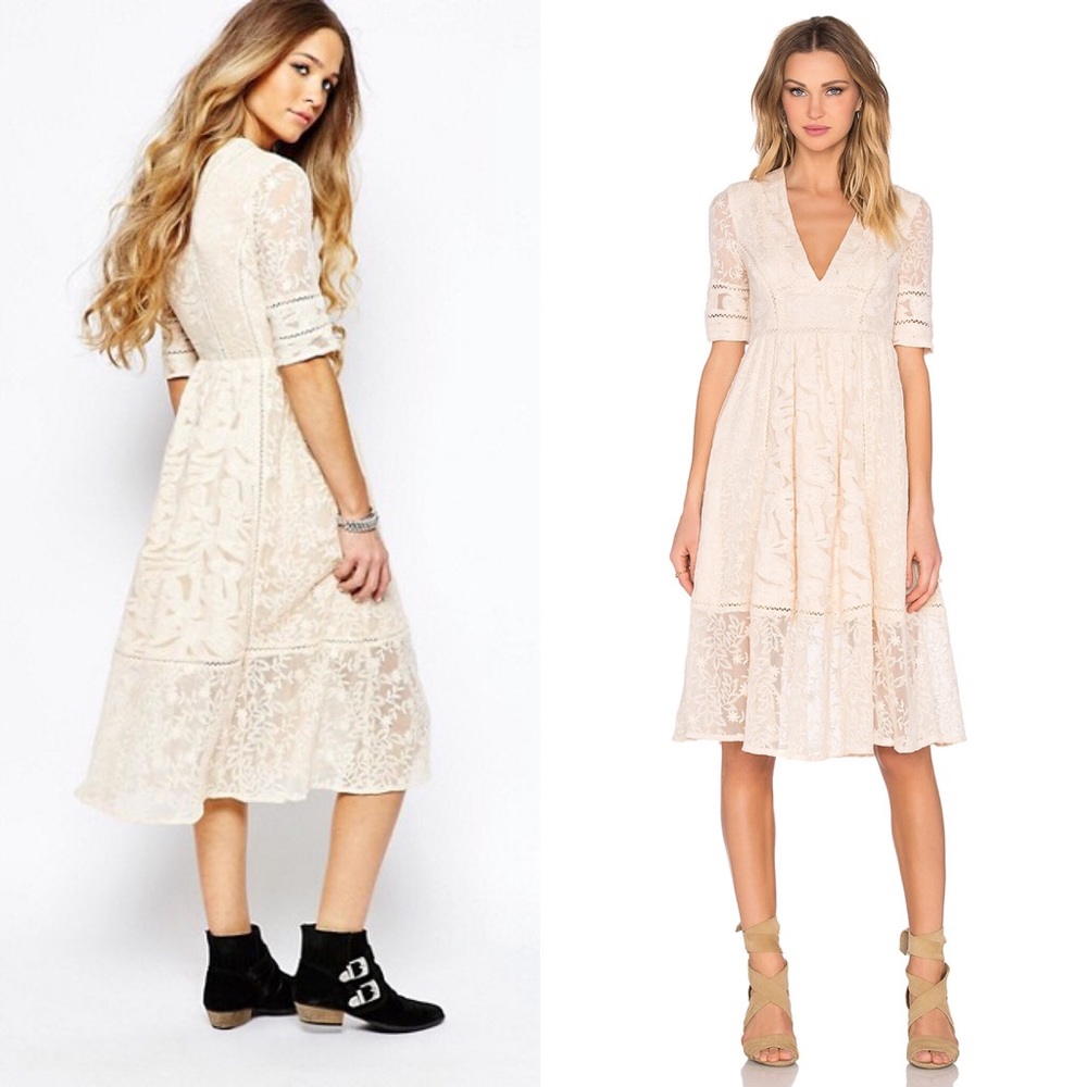 Free People Mountain Laurel Lace midi dress